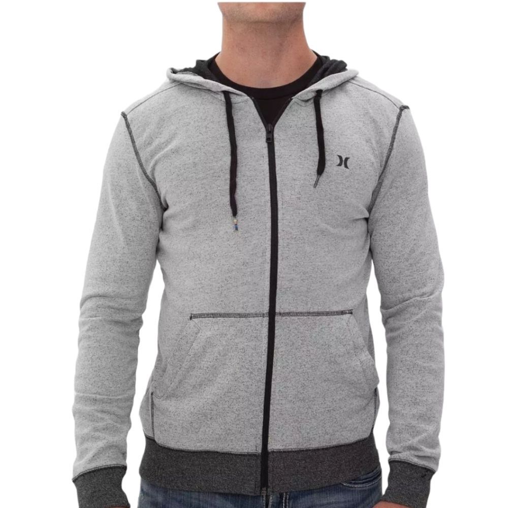Hurley gray full zip Hoodie sweatshirt Size Large